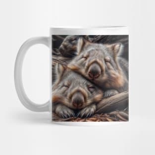 Sleeping Wombat friends Mug